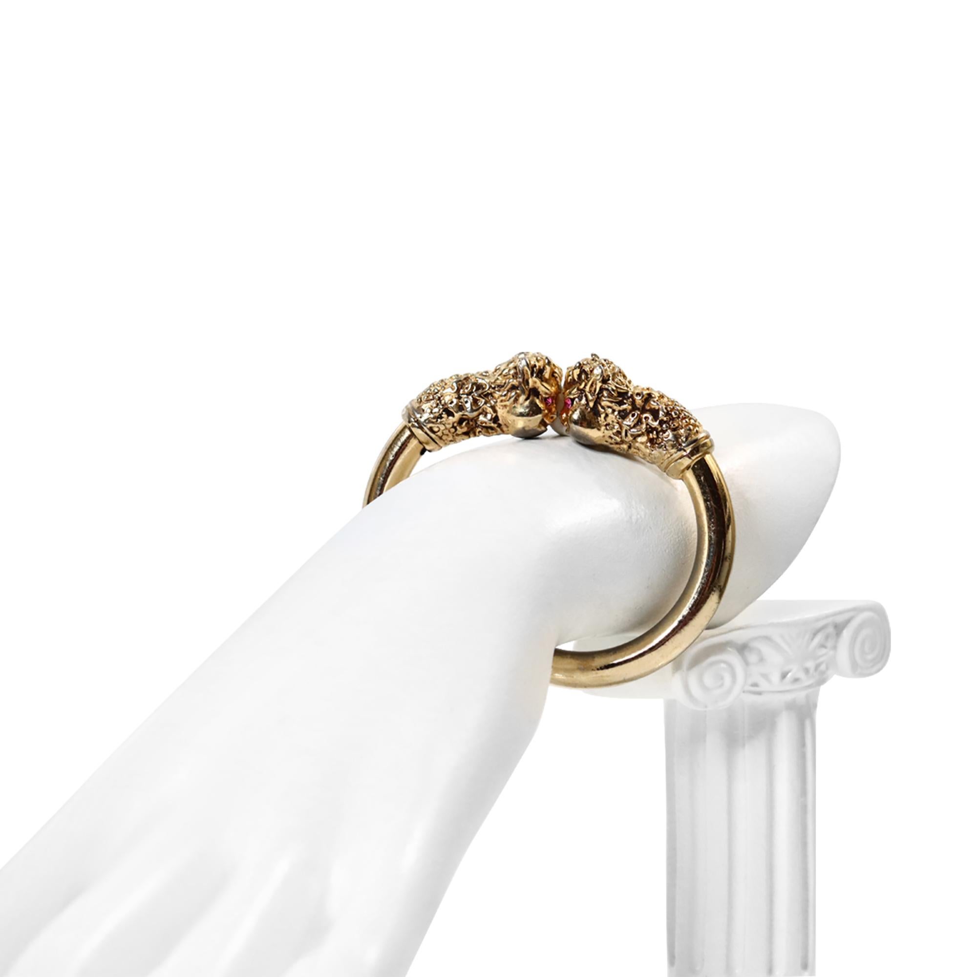 Bracelet Vintage Gargoyle en or et diamants roses, Circa 1980 en vente 3