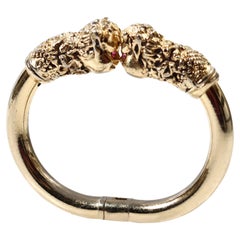 Vintage-Armband aus Gargoyle-Gold und rosa Diamanten mit Verschluss, ca. 1980er Jahre