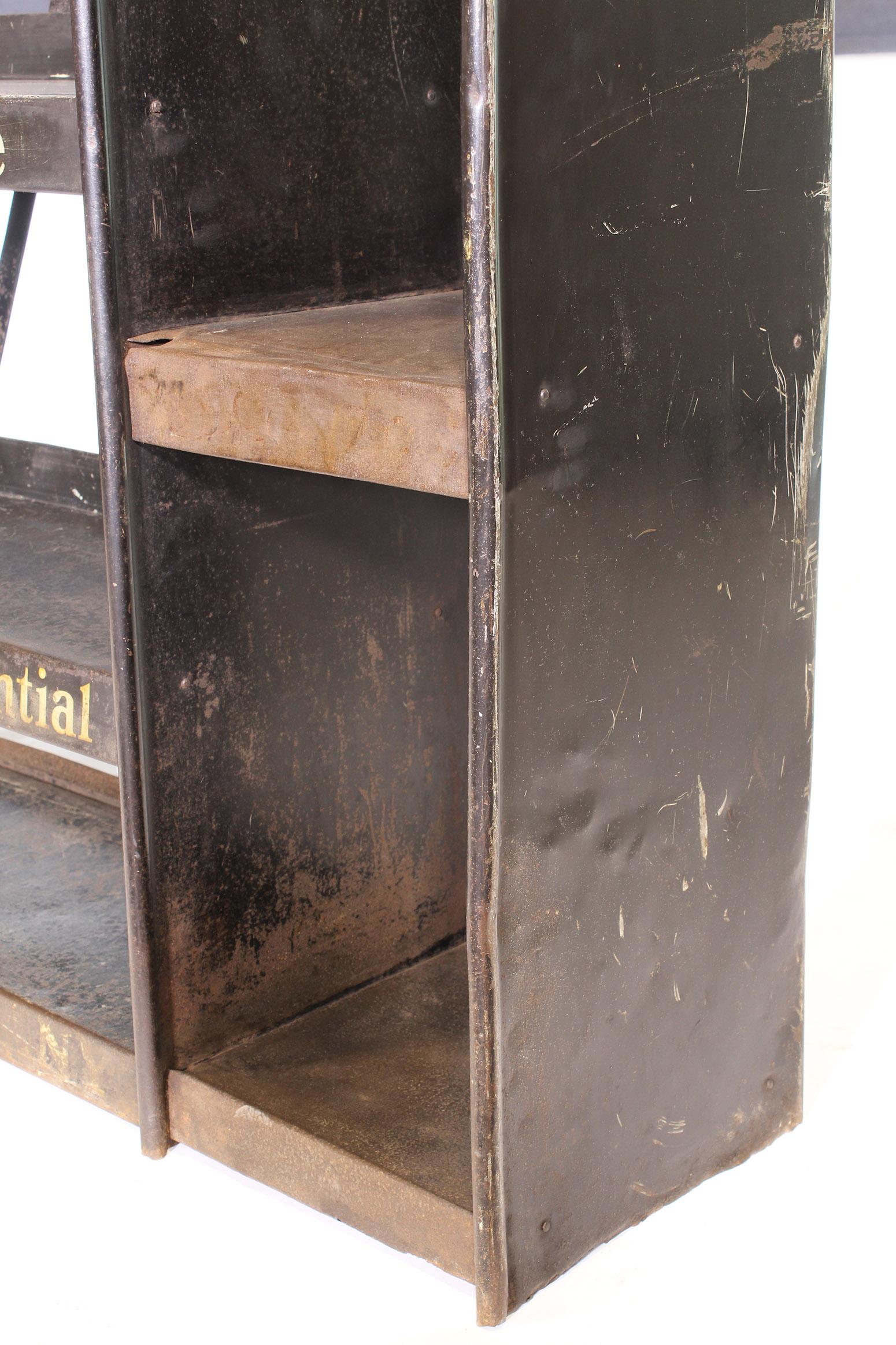 Industrial Vintage Gargoyle Mobil Oil Metal Display Rack