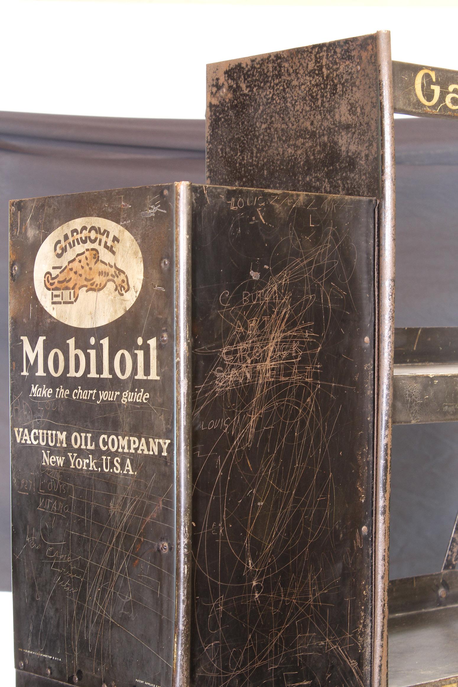 American Vintage Gargoyle Mobil Oil Metal Display Rack