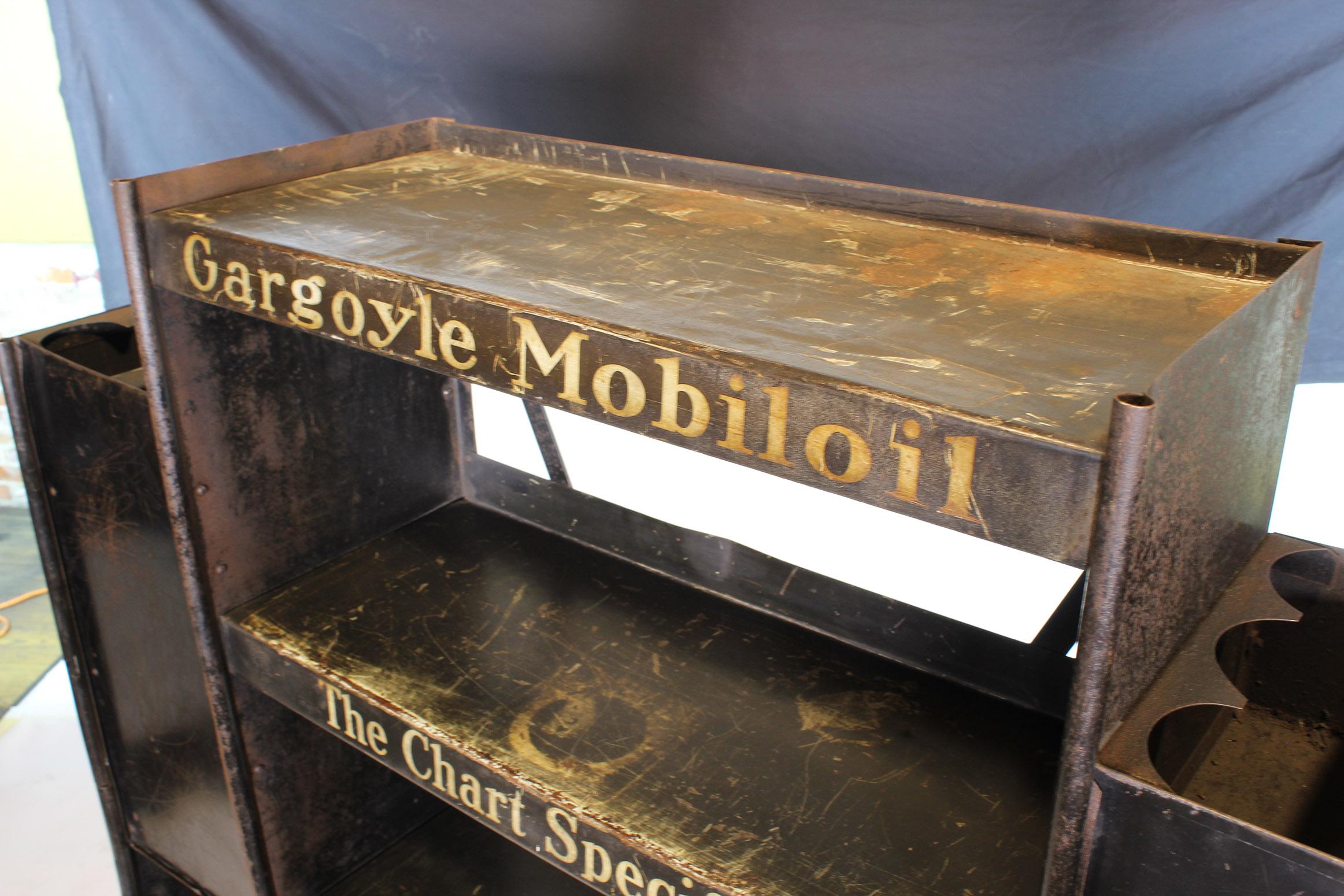 20th Century Vintage Gargoyle Mobil Oil Metal Display Rack