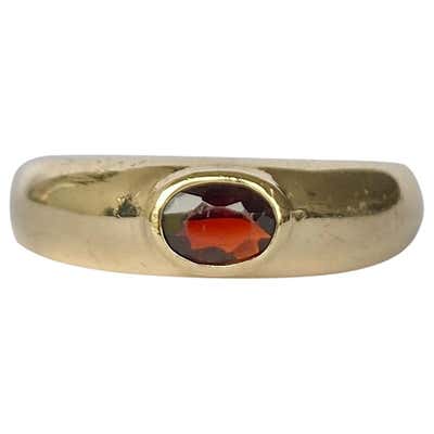 Renaissance Revival Pre-Raphaelite Gold, Garnet and Enamel Ring at ...