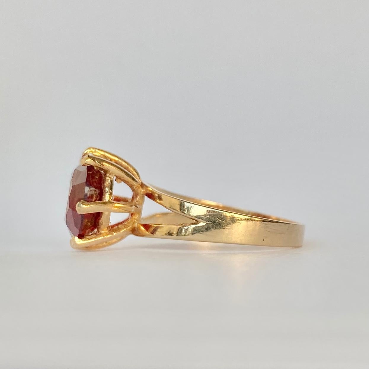 vintage garnet gold ring