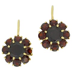 Orecchini a goccia con granato vintage Orecchini a goccia