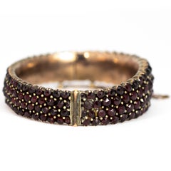 Vintage Garnet Cuff Bangle