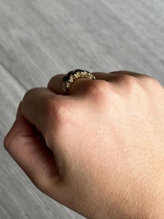 Vintage Garnet Five-Stone 9 Carat Gold Band