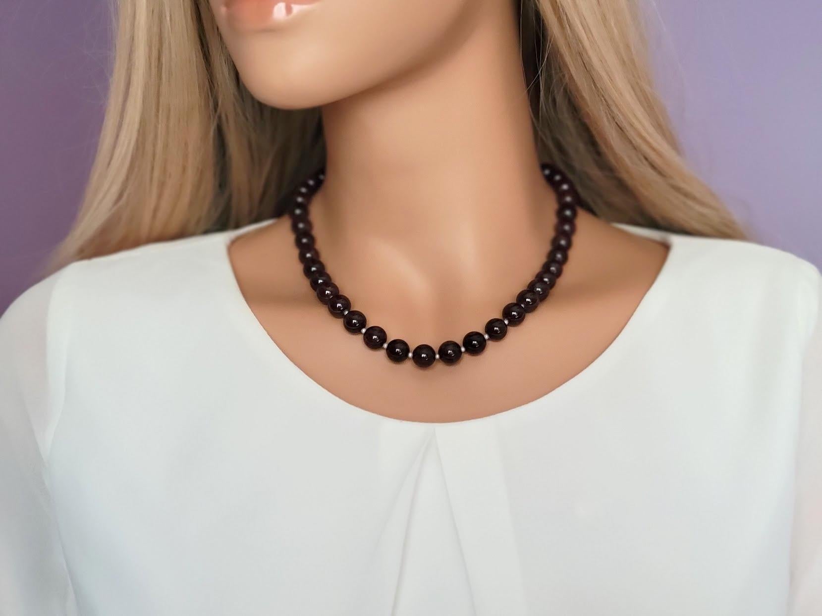Bead Vintage Garnet Freshwater Pearl Necklace