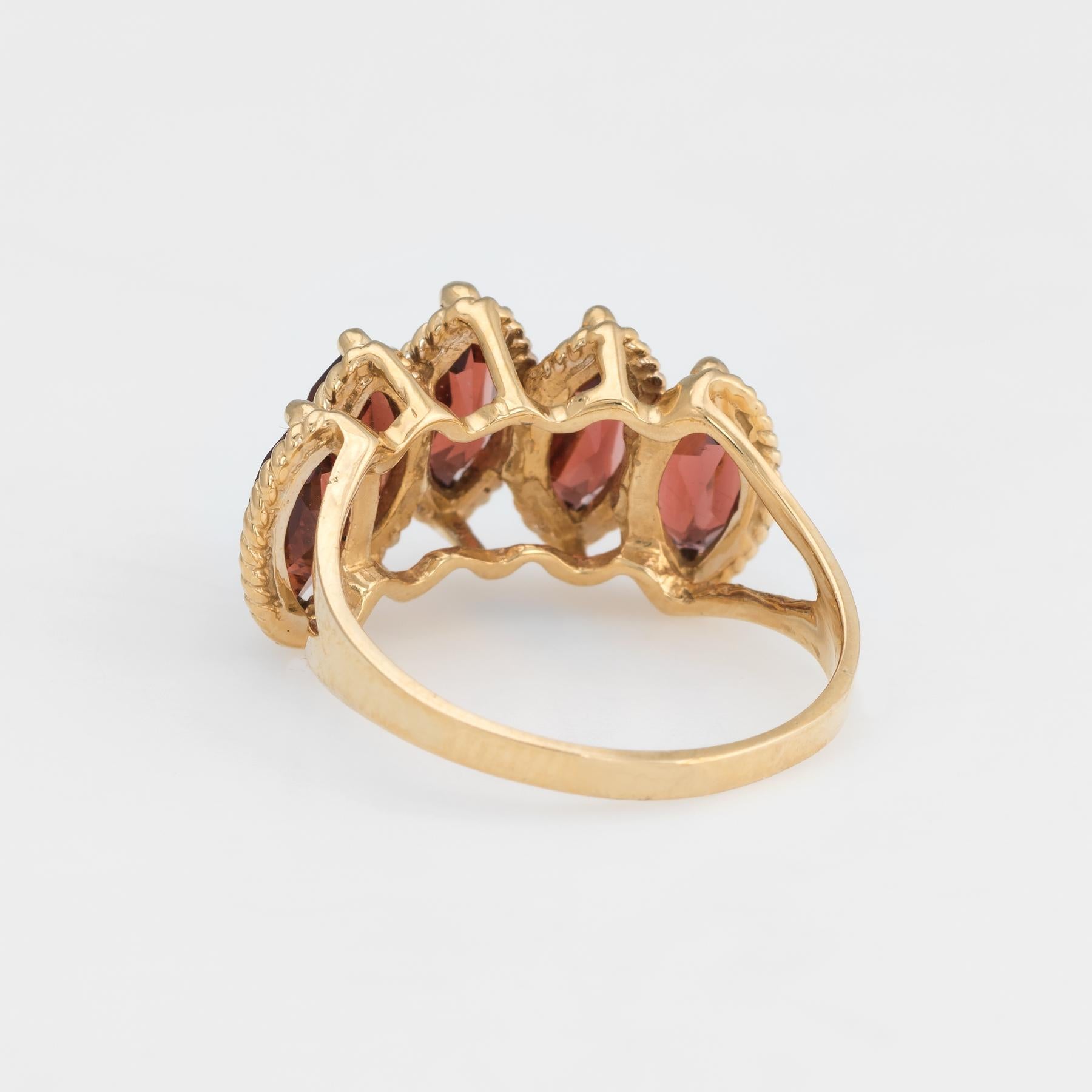 marquise cut garnet ring