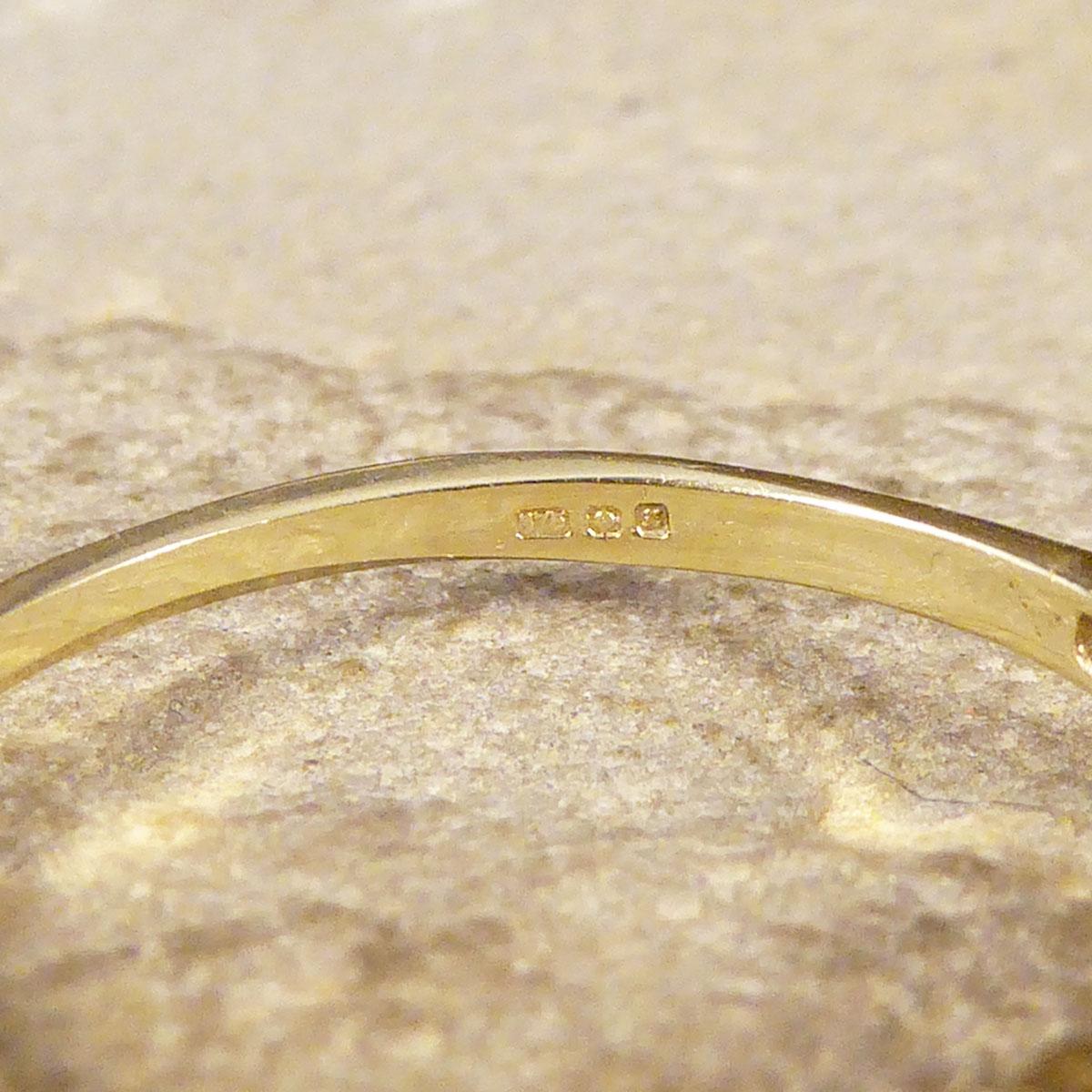 Retro Vintage Garnet Seven Stone Half Eternity Ring in 9ct Yellow Gold