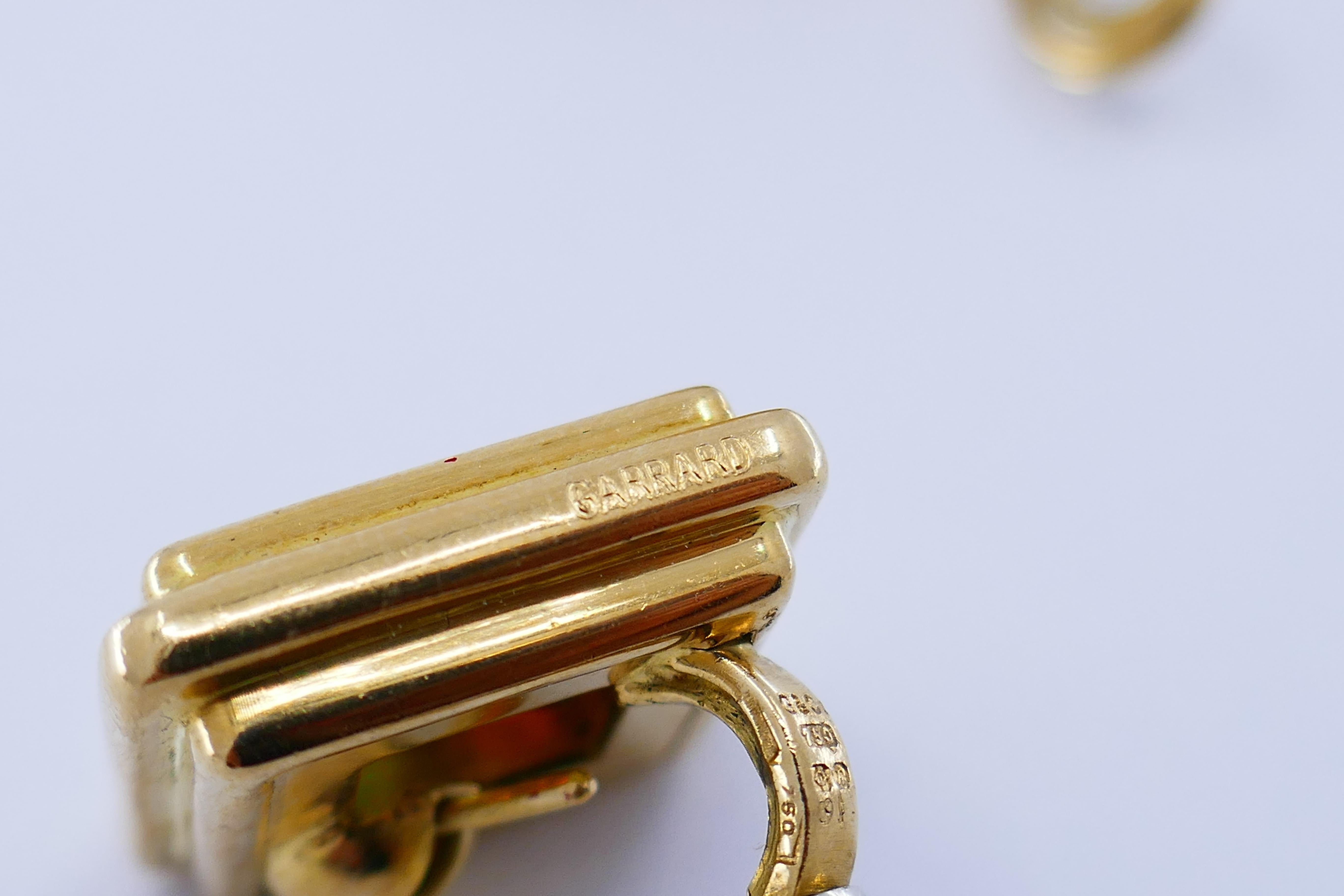 Vintage Garrard 18k Gold Edelstein Manschettenarmband-Ohrringe Set Estate Jewelry im Angebot 9
