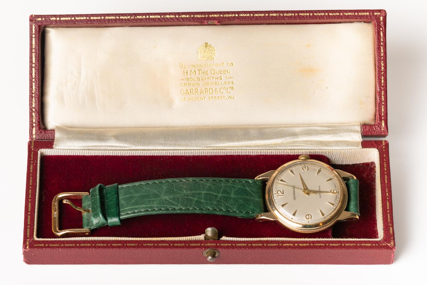 Modern Vintage Garrard 9ct Gents Gold Wristwatch