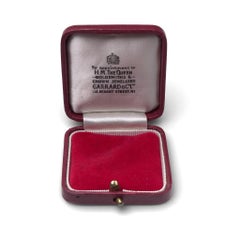 Vintage Garrard Presentation Box, Burgundy Leather, Early 20th Century