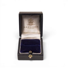 Scatola vintage per anelli Garrard, anni '90