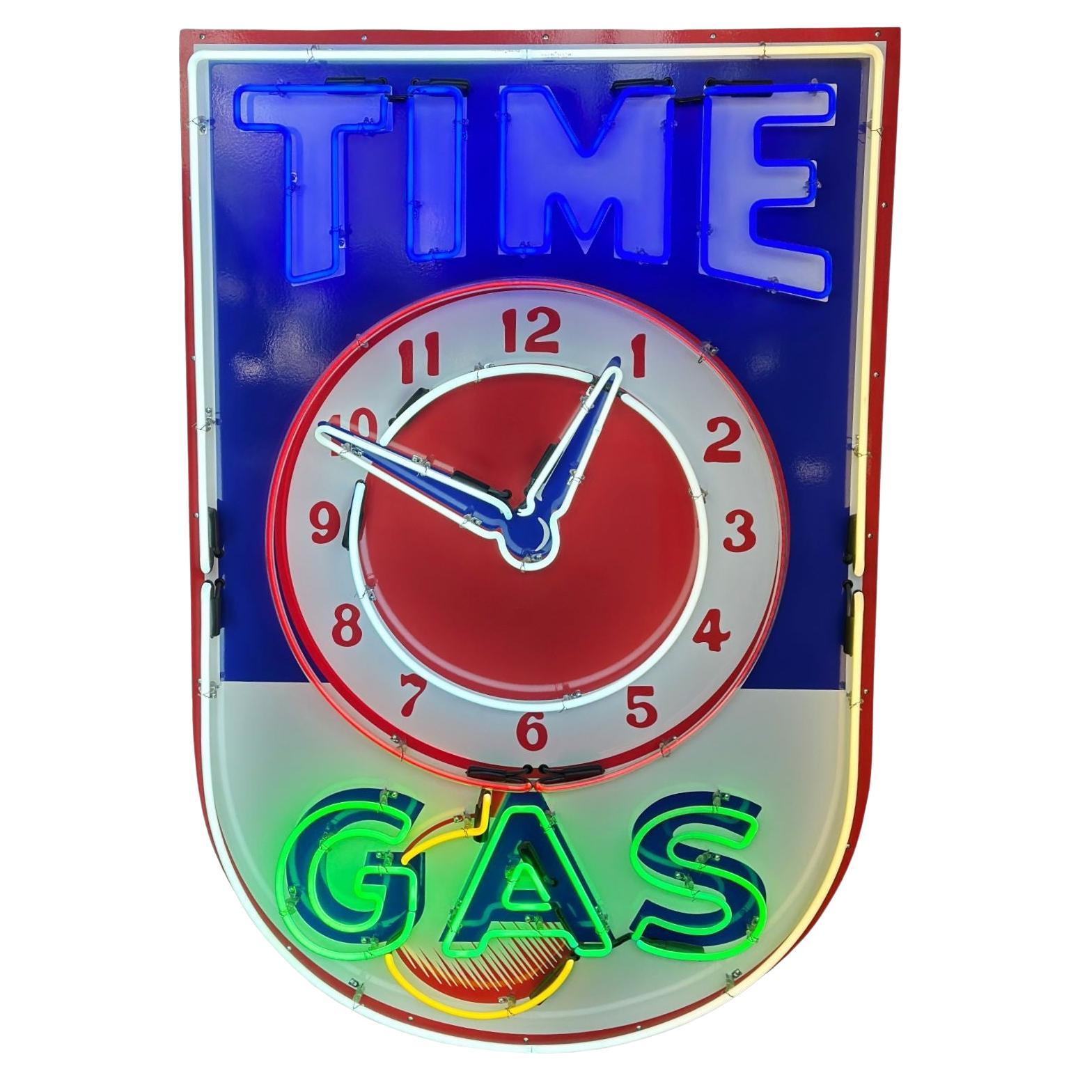 Vintage Gas Station Neon Sign, 20th Century For Sale