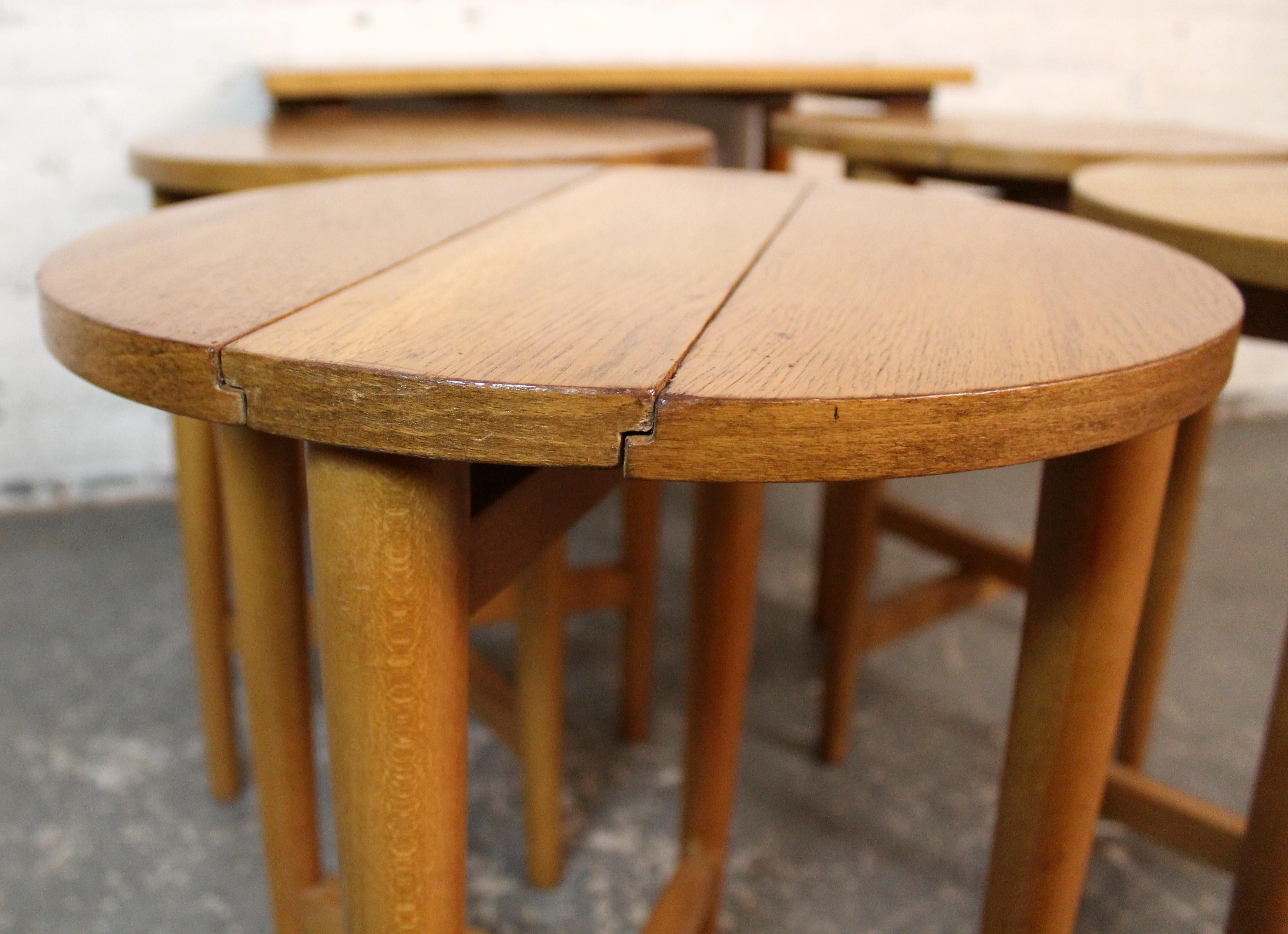 Vintage gate-leg Nesting Tables von Poul Hundevad im Angebot 3
