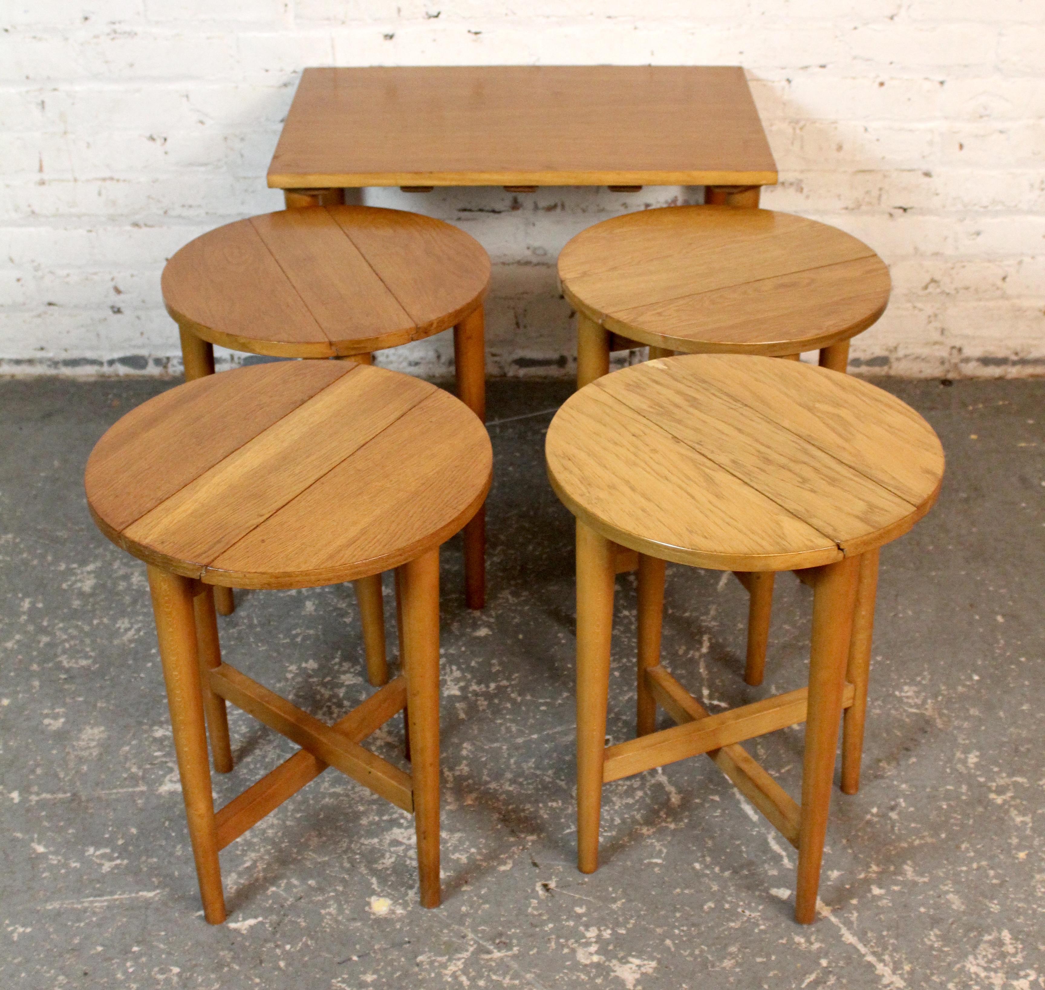 Vintage gate-leg Nesting Tables von Poul Hundevad im Angebot 2