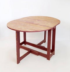 Vintage "Gateleg" Folding extendable drop-leaf dining table