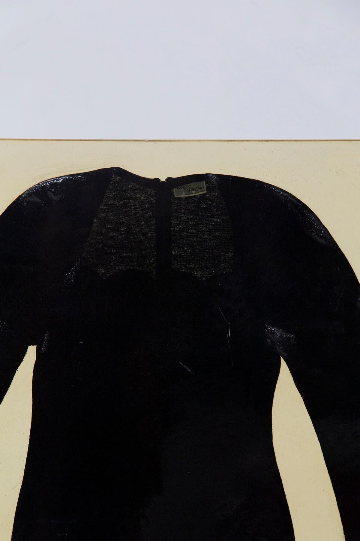 Beige Gattinoni - Robe d'exposition vintage à panneaux en vente