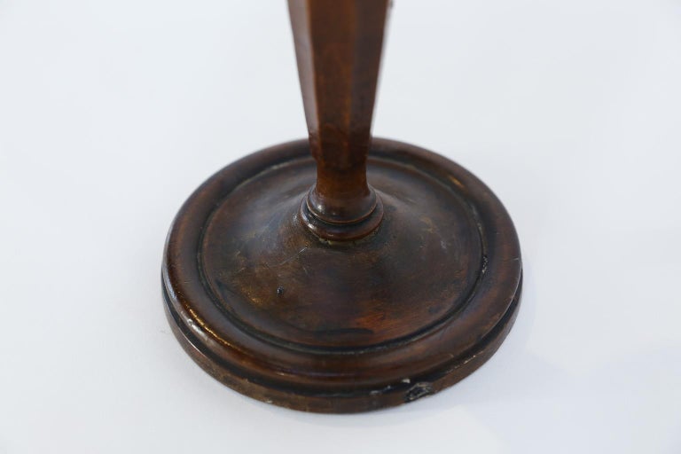 Vintage Gazing Ball on Wood Stand at 1stDibs