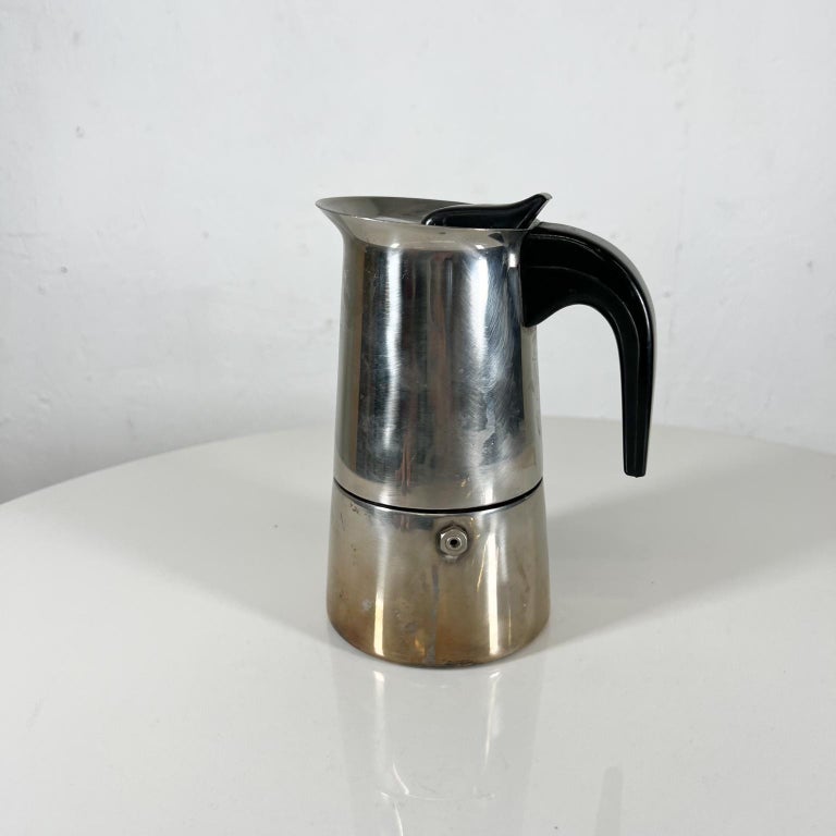 Vintage GB Guido Bergna Stovetop Moka Espresso Coffee Pot Stainless Italy  For Sale at 1stDibs