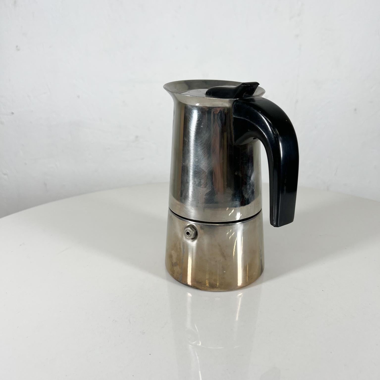 Italian Vintage GB Guido Bergna Stovetop Moka Espresso Coffee Pot Stainless Italy