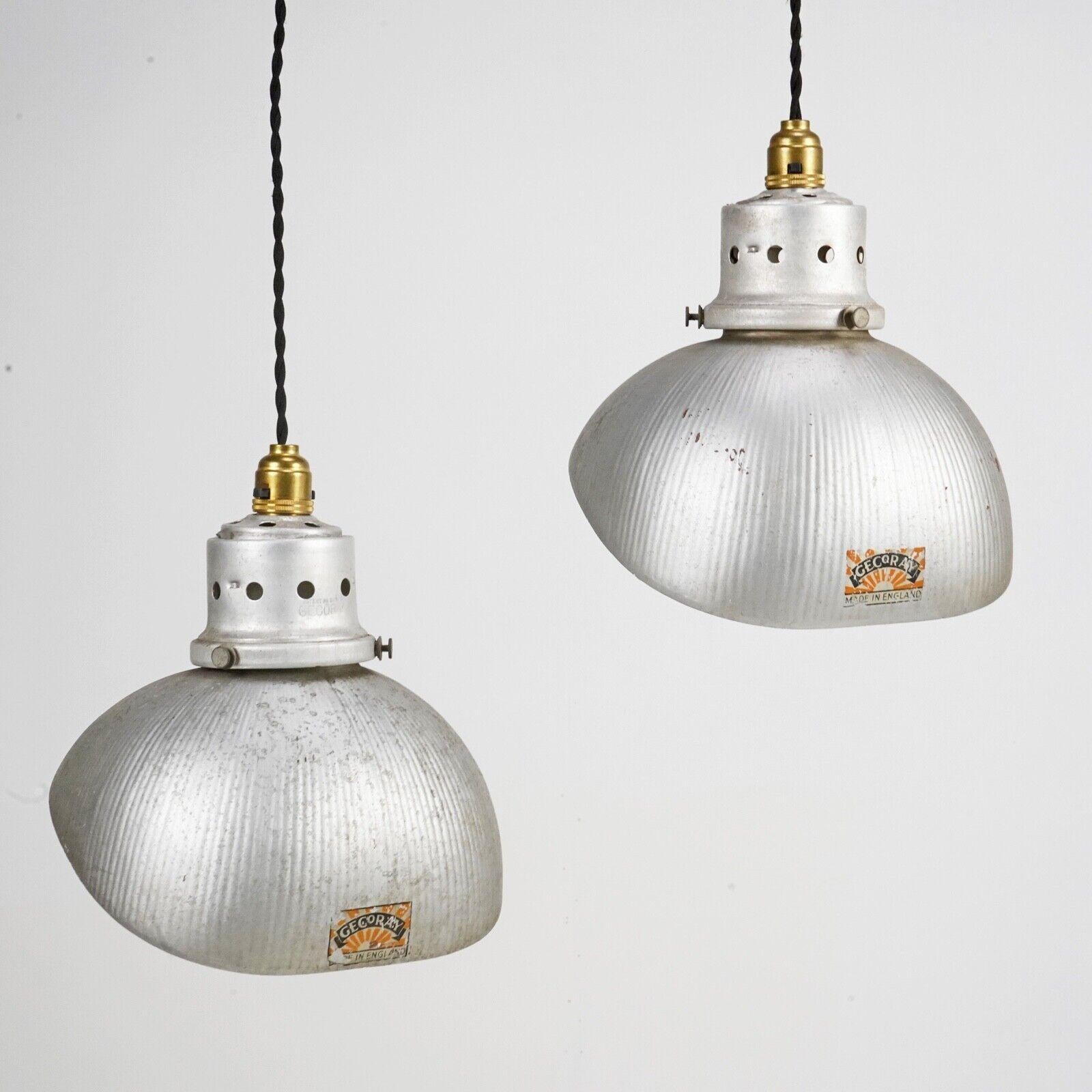 Glass Vintage Gecoray Pendant Lamp For Sale