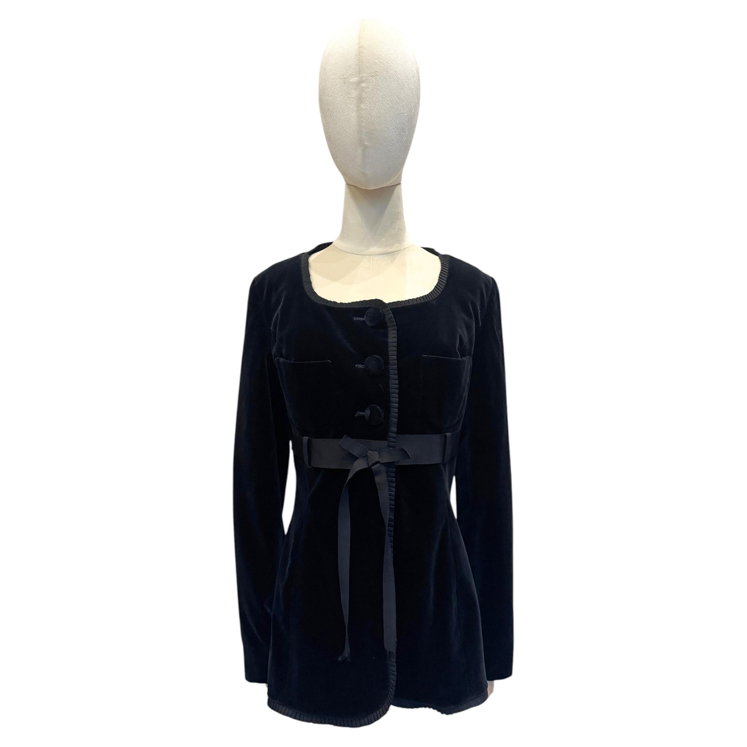 Vintage Gemma Kahng black velvet blazer