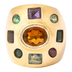 Vintage Gems Gold Ring