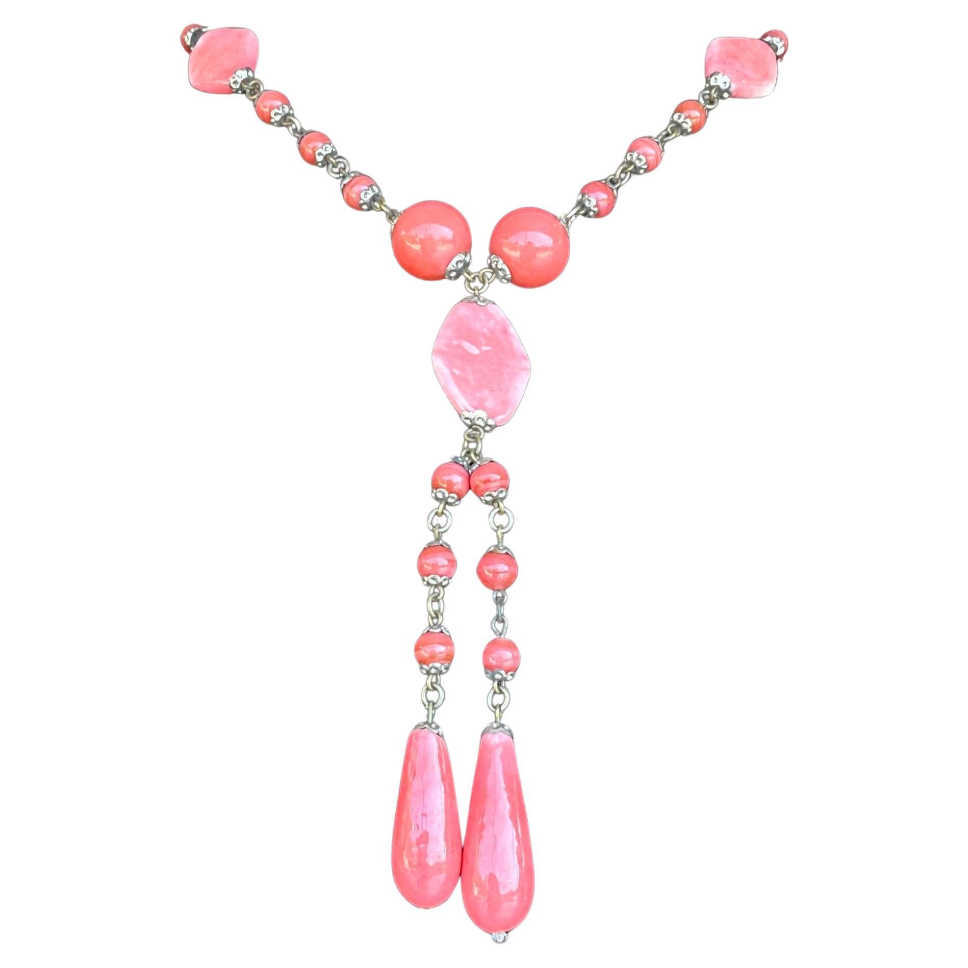 Vintage Gemstone Beaded Necklace