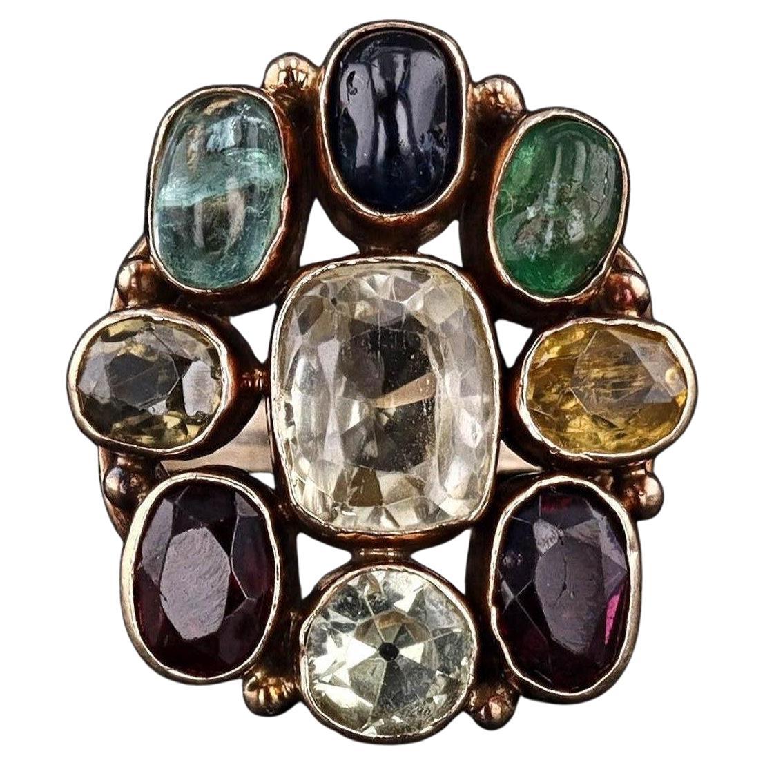 Vintage Gemstone Ring of 14k Gold