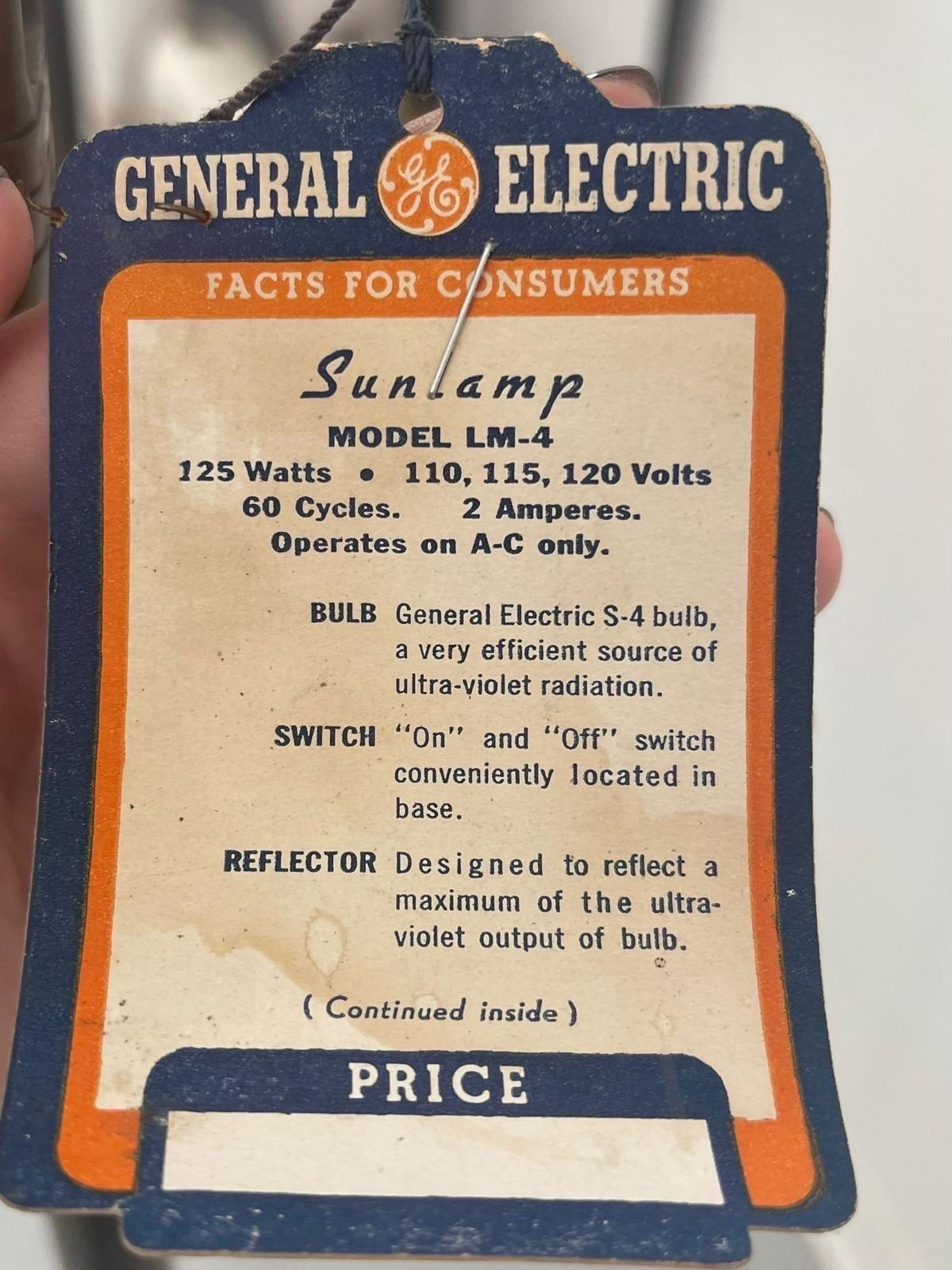 Vintage General Electric Sunlamp Lm-4 Floor Lamp For Sale 2