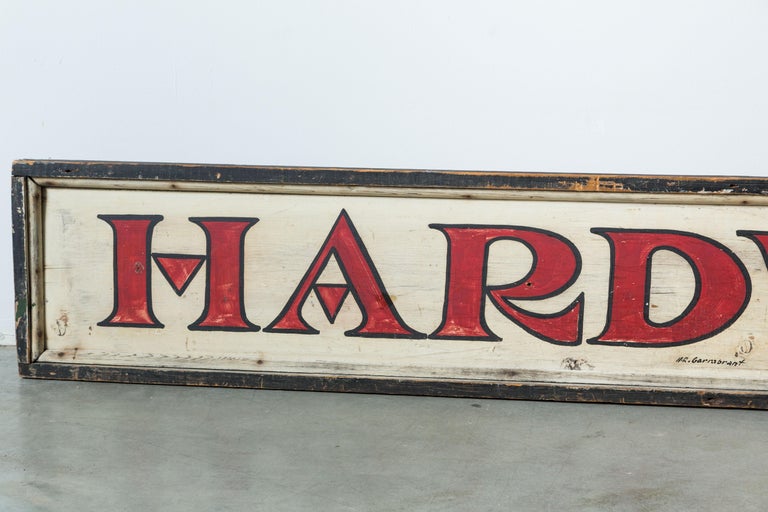 Vintage General Store Hardware Sign at 1stDibs