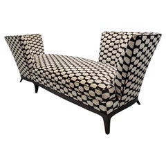 Tumbona Donghia Geneva Tete-a-Tete Vintage Recién Tapizada en Chenilla