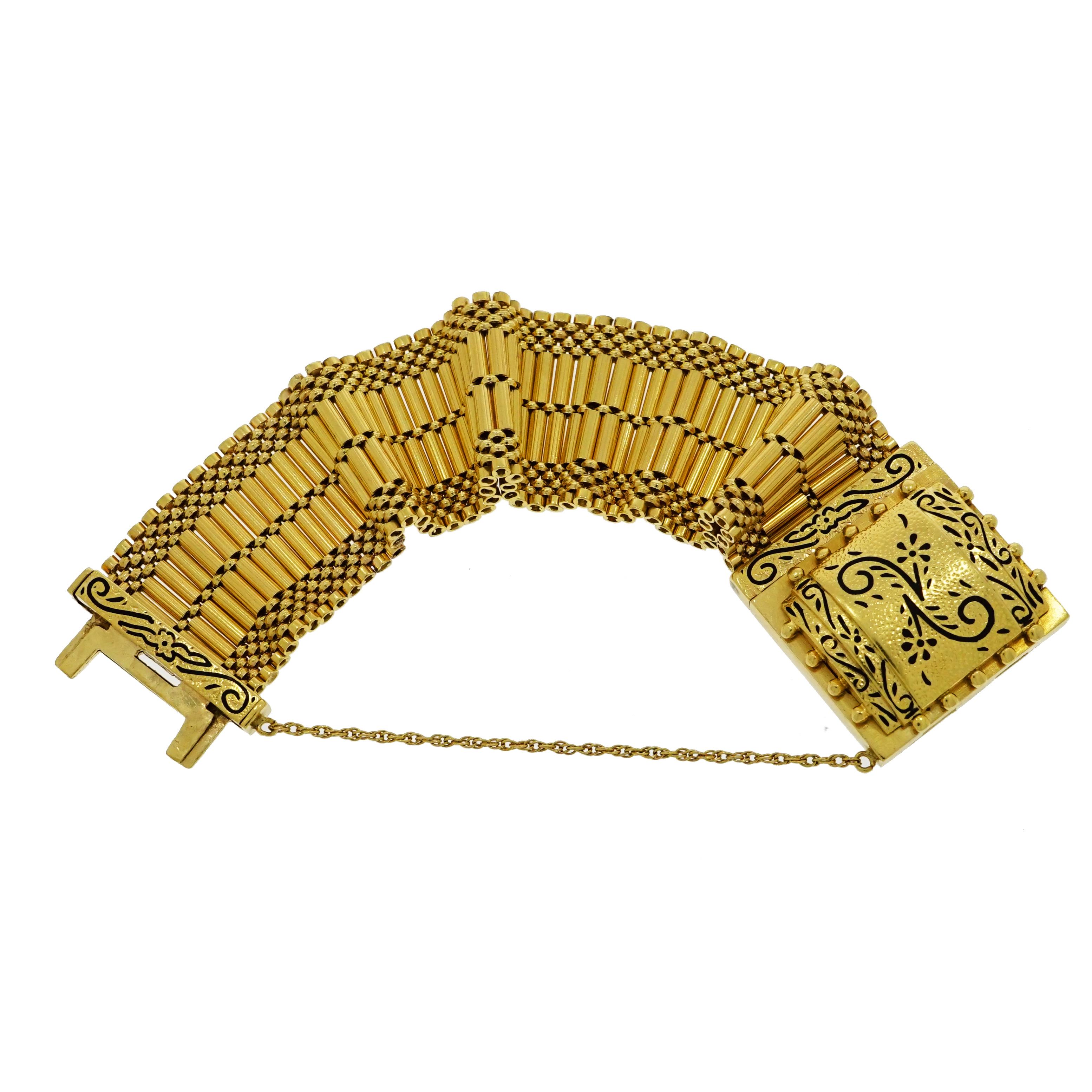 Women's Vintage Geneva Yellow Gold Covered Watch Bracelet