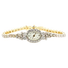 Vintage Geneve Damen Diamant & Gelbgold Uhr