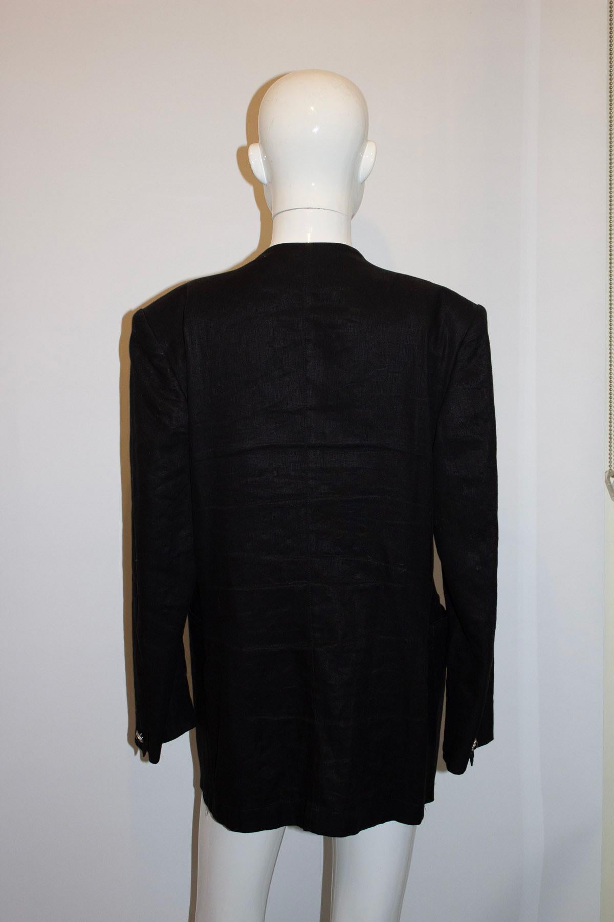 Vintage Genny Leinen /cotton Mix Jacke Damen im Angebot