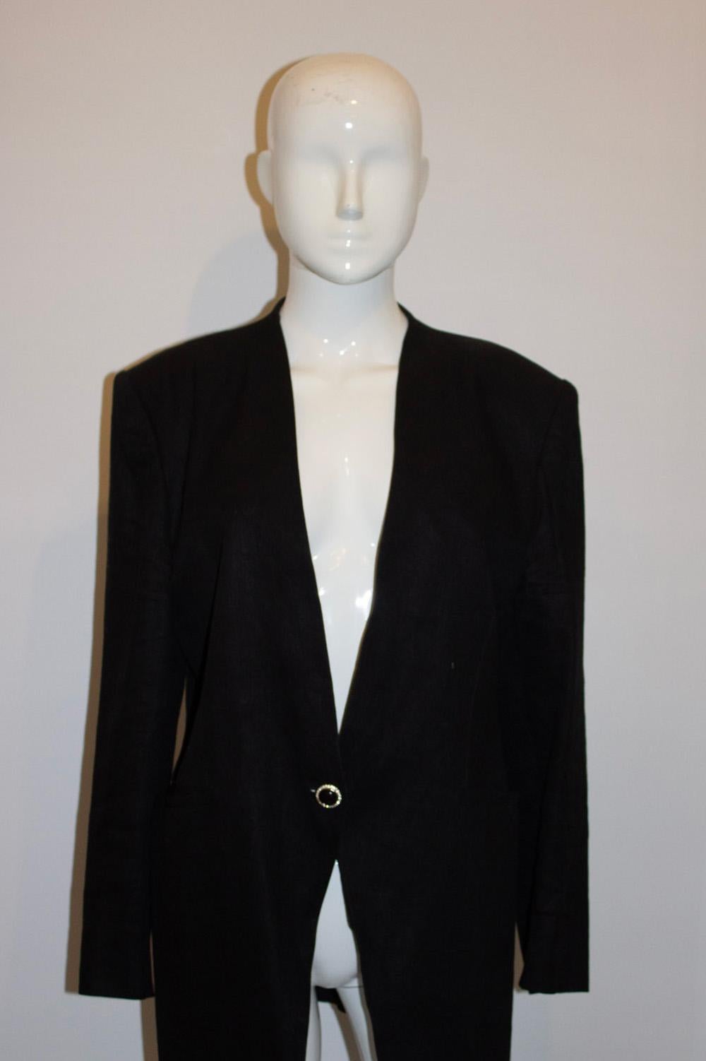 Vintage Genny Leinen /cotton Mix Jacke im Angebot 1