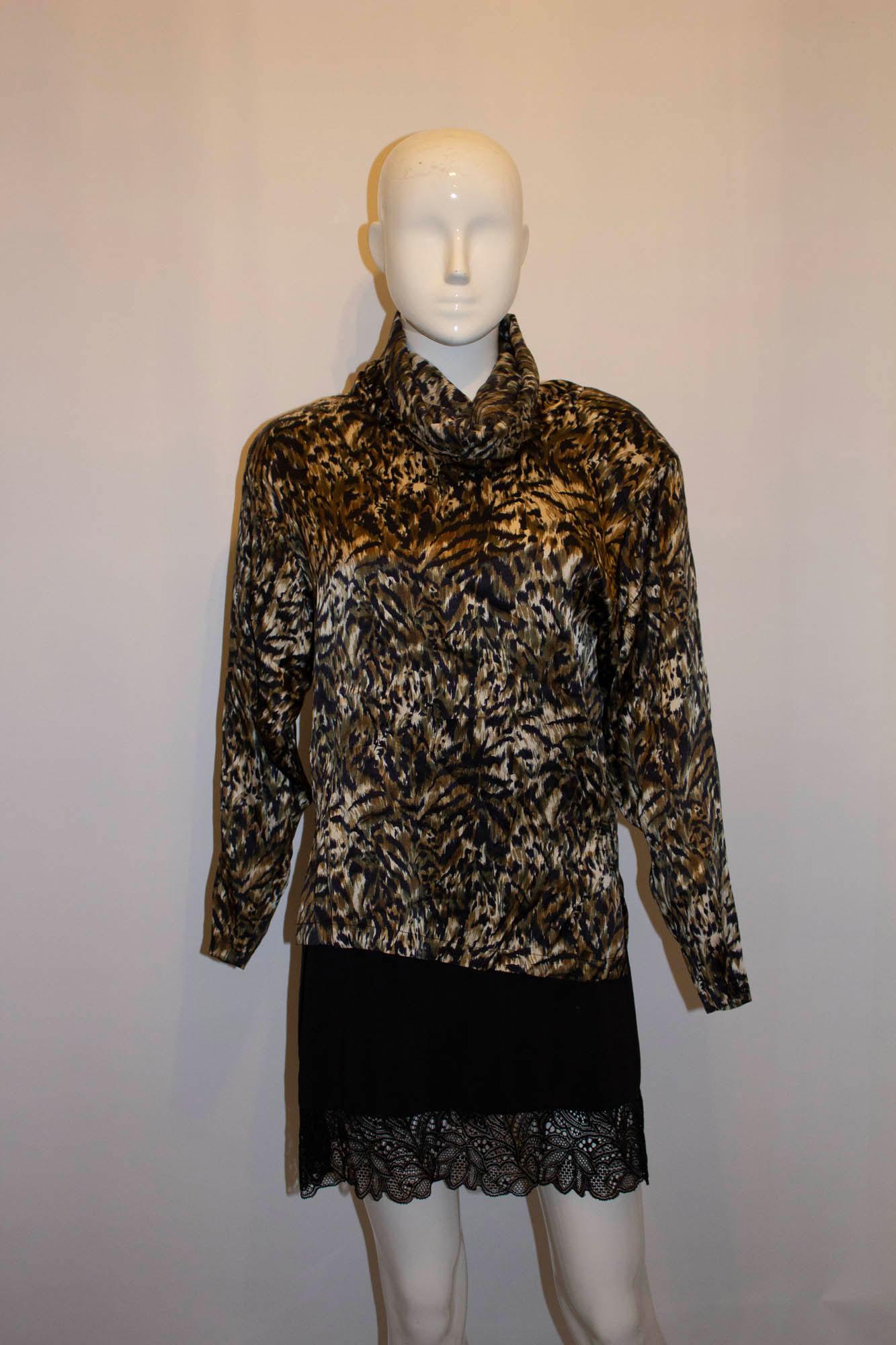 Vintage Genny Silk Blouse In Good Condition For Sale In London, GB