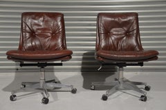 Vin̈tage "Gentilina" Swivel Desk Chairs by Strassle of Switzerland, 1960s