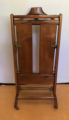 Vintage Gentleman's Mahogany Valet and Trouser Pant Stand Press Men’s Servomuto