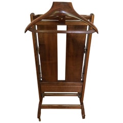 Retro Gentleman's Mahogany Valet and Trouser Pant Stand Press Men’s Servomuto