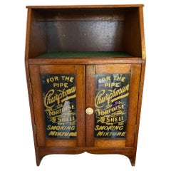 Antique Gentlemans Pipe Smokers Cabinet