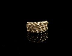 Vintage Gents 9 Karat Yellow Gold Keeper Ring, Heavy