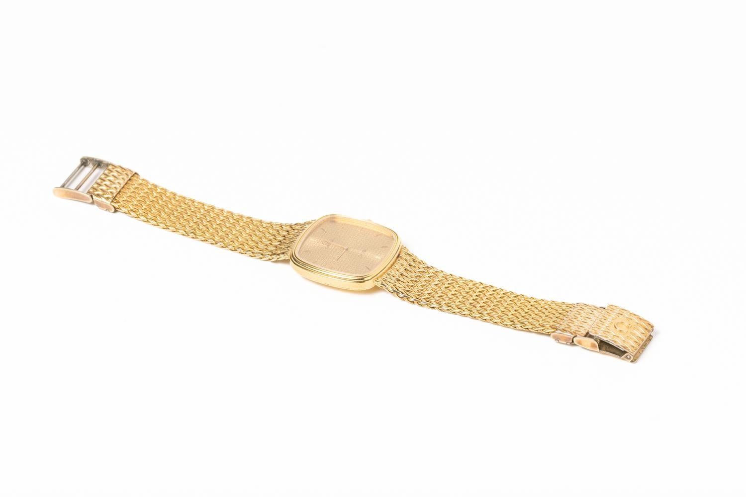Vintage Gents Omega De Ville Gold Tone Wristwatch In Good Condition In Portland, England