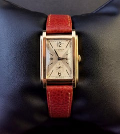 Vintage Gents Yellow Gold Wristwatch, J W Benson