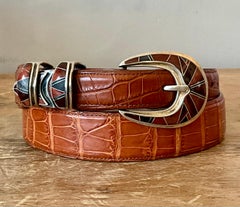 Vintage Genuine American Alligator Belt 34