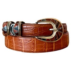 Vintage Genuine American Alligator Belt 34 Vintage Genuine American Alligator Belt 34