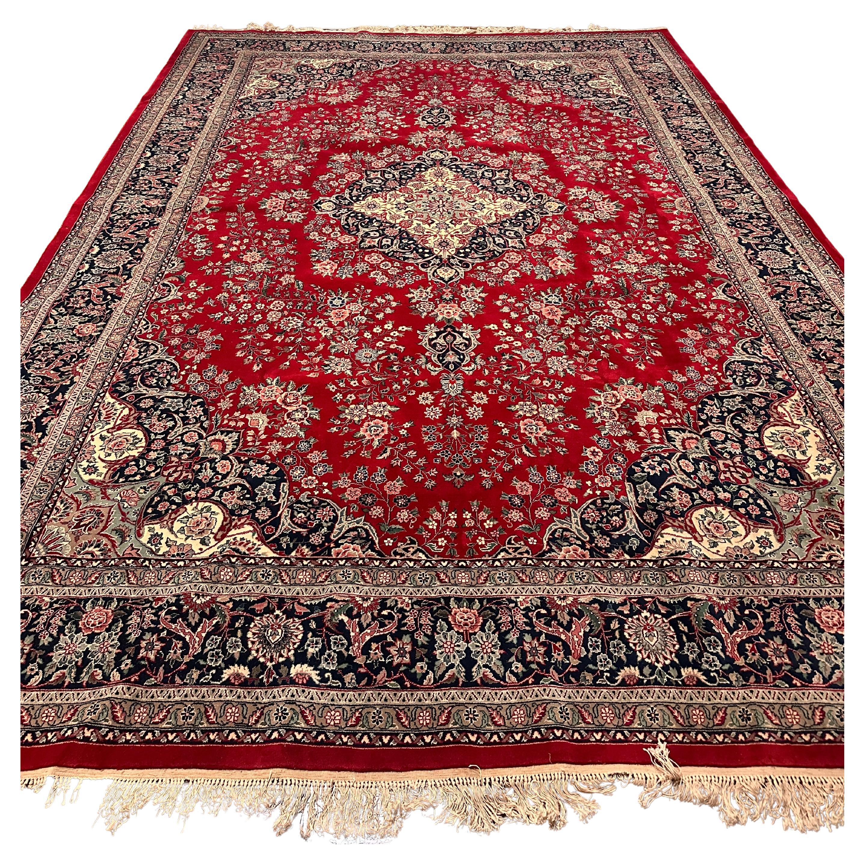 Echter handgewebter orientalischer Perserteppich - 10x14