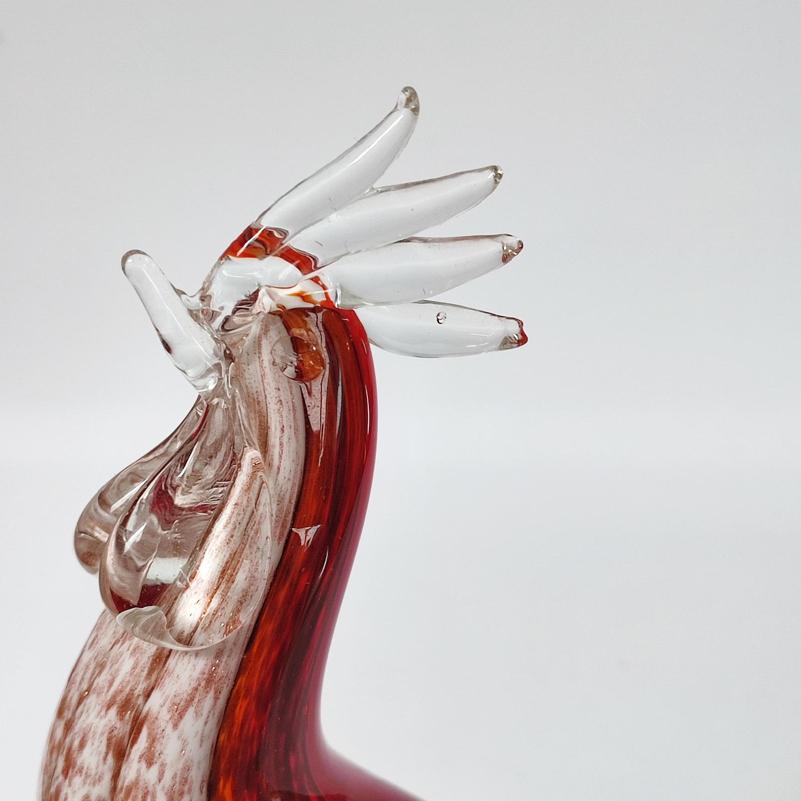 Vintage Genuine Murano Glass Rooster For Sale 4