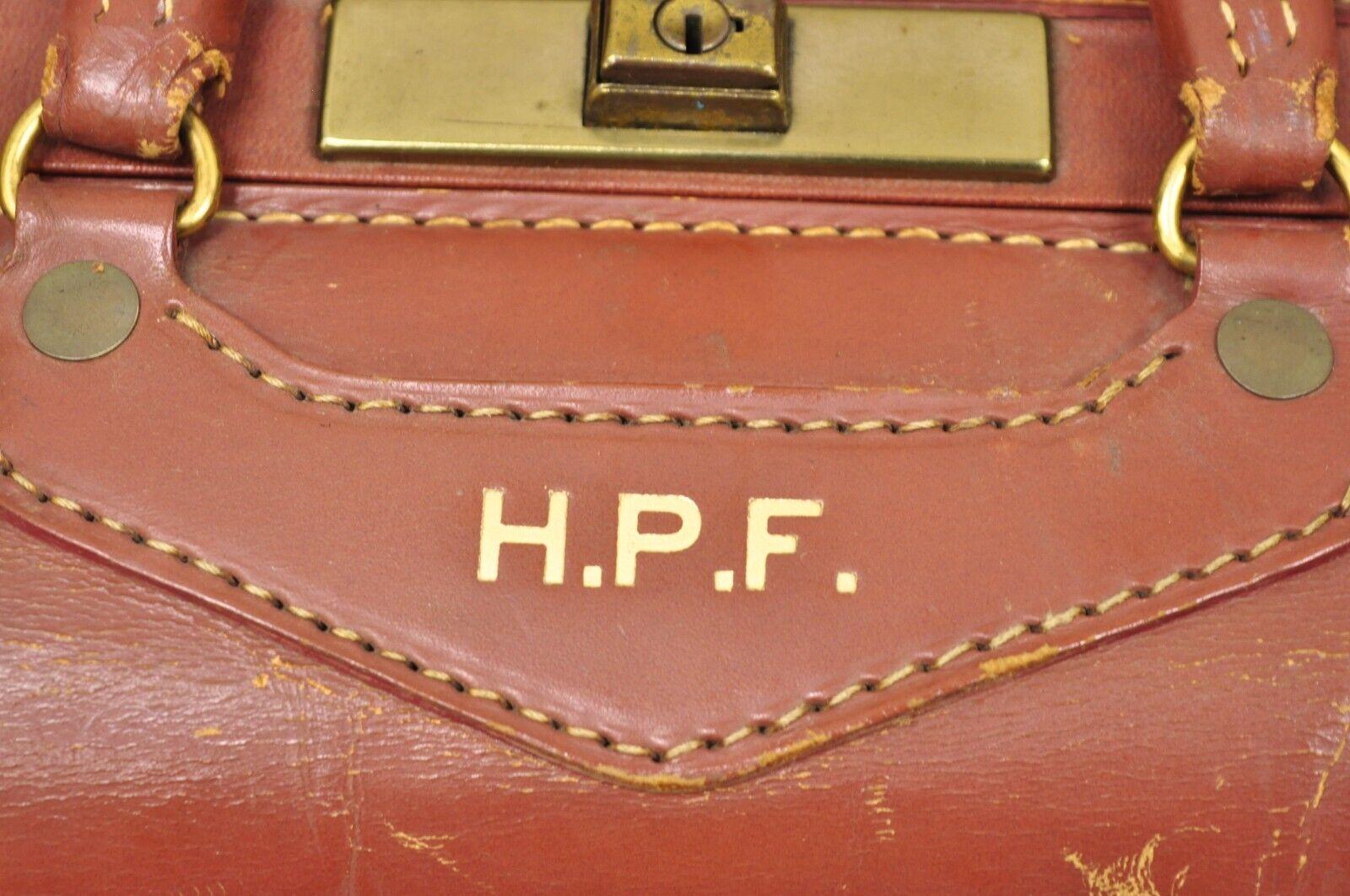 Vintage Genuine Top Grade Cowhide Brown Leder Koffer Gepäck im Zustand „Gut“ im Angebot in Philadelphia, PA